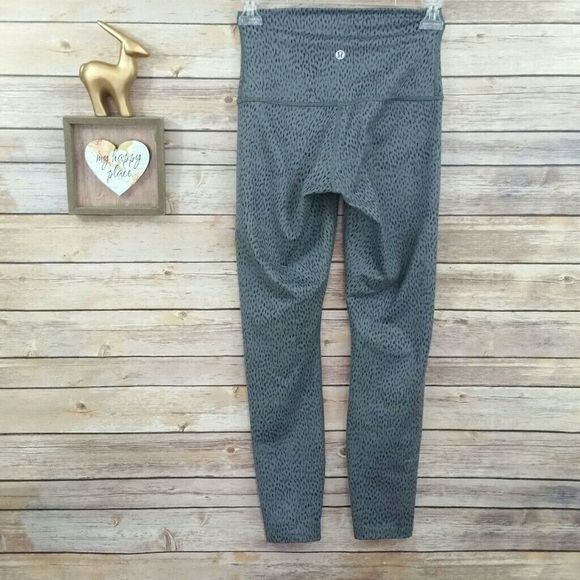 Lululemon Wunder Under Crop II Full-On Luon (Roll Down) Dottie Dash Slate Black - Picture 12 of 15